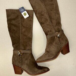 Universal Thread Women's Rio Whip Stitch Tall Western Boots, Memory Foam Sz 11